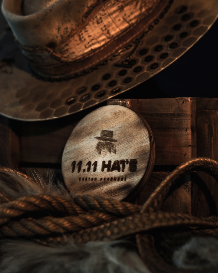 Hat detail with maker's mark