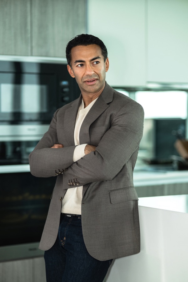 Business portrait in a kitchen